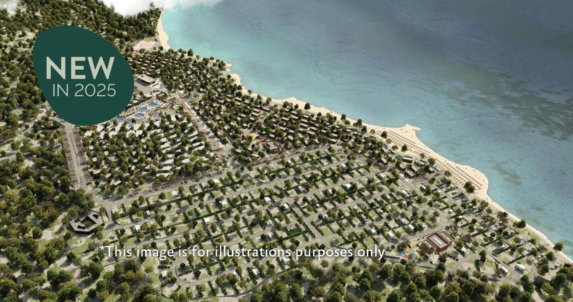 Aminess Style Glamping Villas & Holiday Homes Atea Njivice Esterno foto 3D rendering of the proposed resort